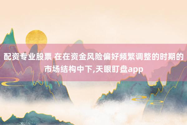 配资专业股票 在在资金风险偏好频繁调整的时期的市场结构中下,天眼盯盘app